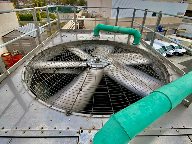 Large industrial ventilation equipment