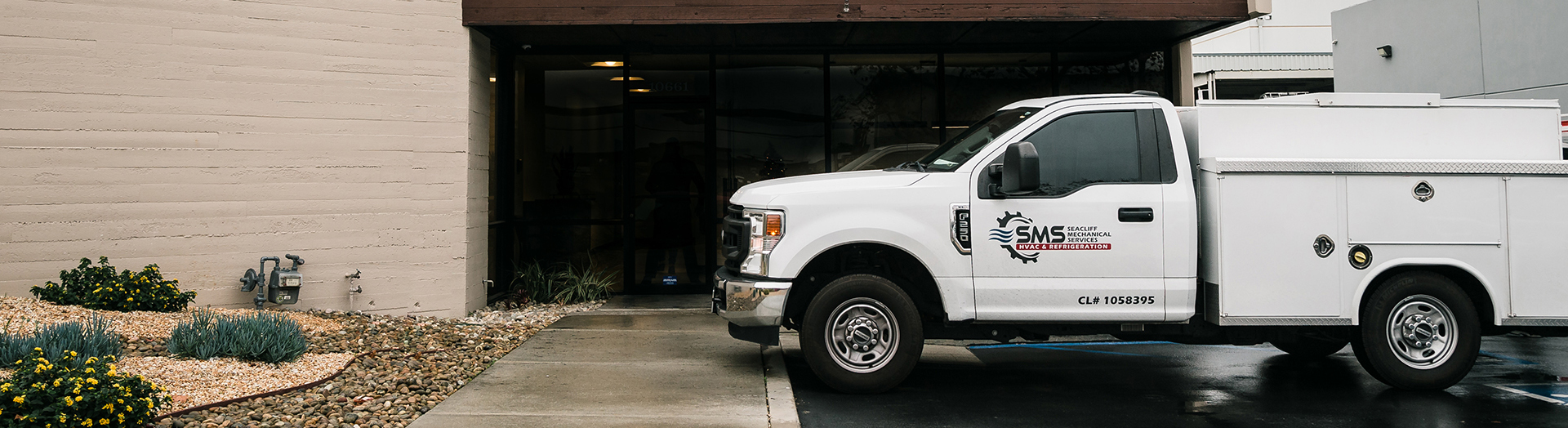 Seacliff Mechanical service truck at an industrial site